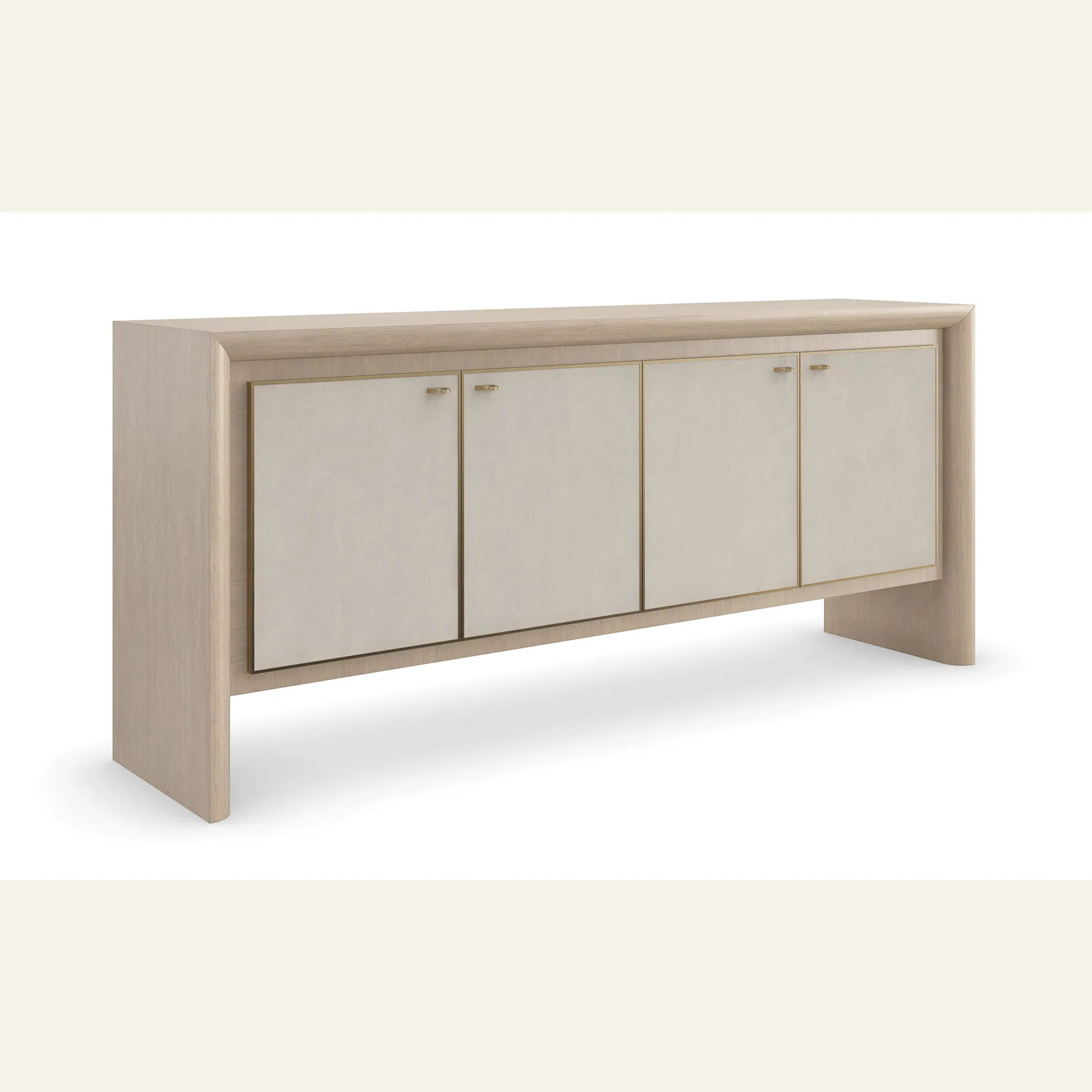 Unity Credenza Sun Drenched Oak with Lucent Bronze
