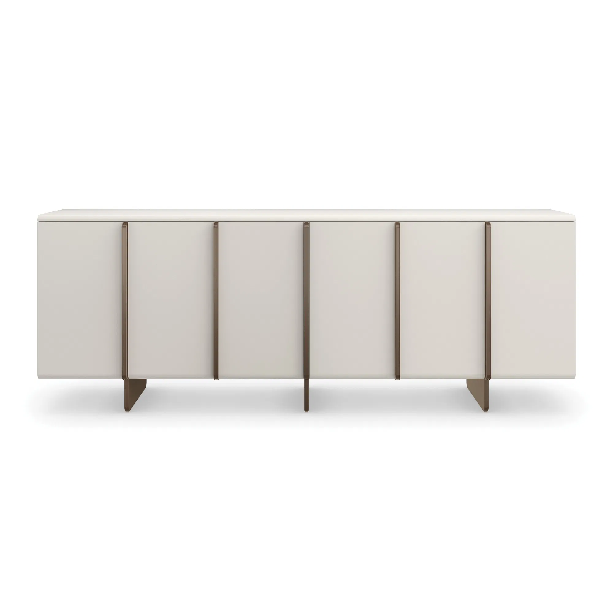 Emphasis Sculptural Adobe Credenza with Lucent Bronze