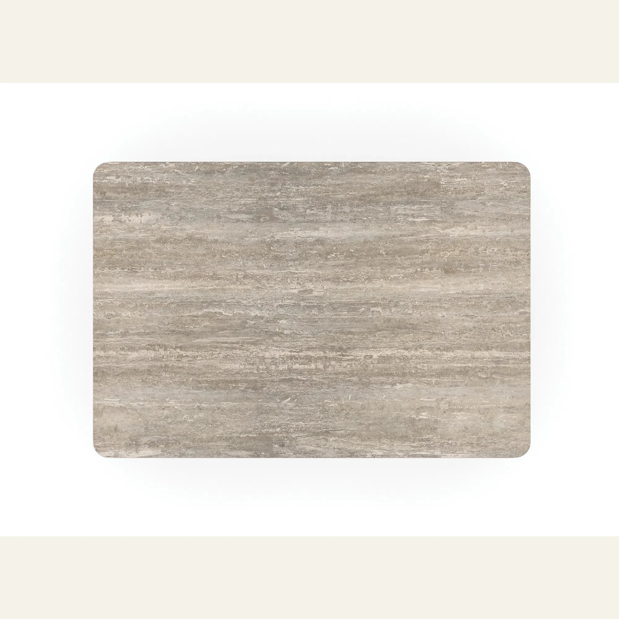 Balance Sculptural Nightstand with Travertine Stone Top